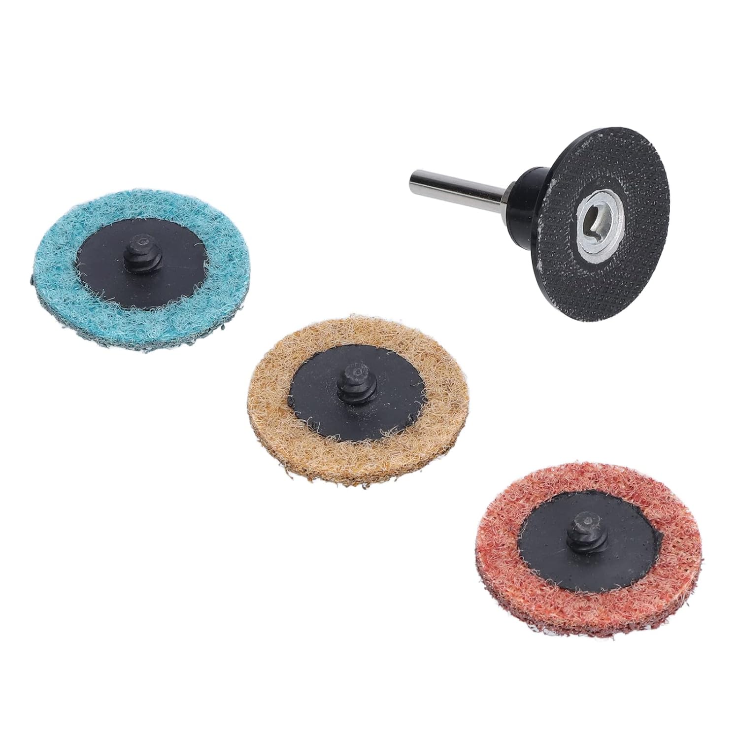 37Pcs 2 Inch Sanding Discs Set, Coarse Surface Conditioning Discs for Die Grinder, Alumina Abrasive Discs with 1/4 Inch Roller Lock Disc for Metal Finishing and Deburring