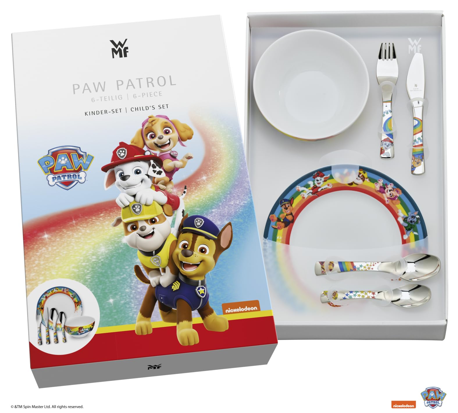WMF Collection Pat'Patrouille, Set de 6 couverts de table pour enfants, Inox 18/10 Cromargan, Adapté aux enfants de 3 ans et plus, Ludique, Compatible lave-vaisselle 1286079964