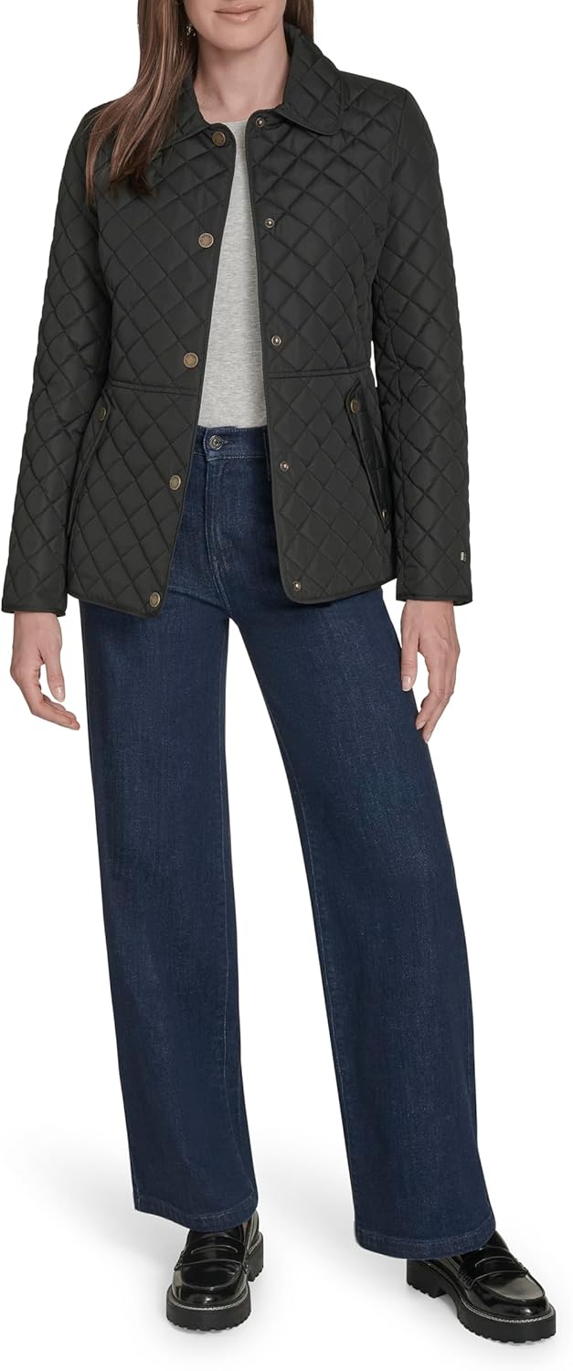 Tommy Hilfiger Women's Snap Front Long Sleeve Quilted Jacket - Image 2