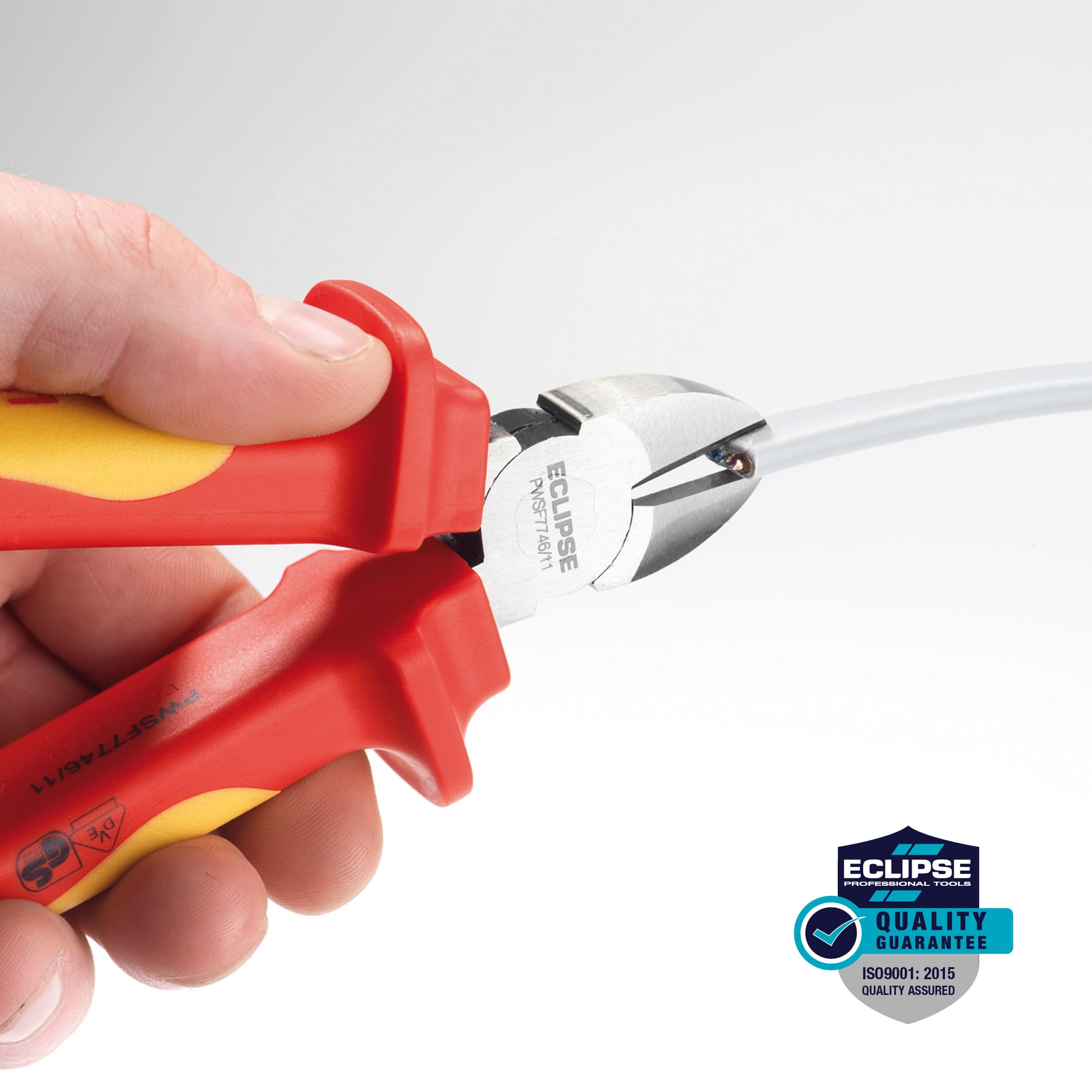Eclipse Professional Tools PLIERV3PS VDE Elektriker-Zangenset 3-teilig – Isolierte Kombinationszange, Seitenschneider & Flachzange für Elektroarbeiten bis 1000 V