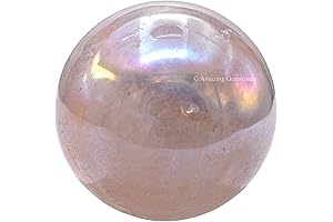 Angel Aura Rose Quartz Crystal Ball: A Ray of Mystical Serenity