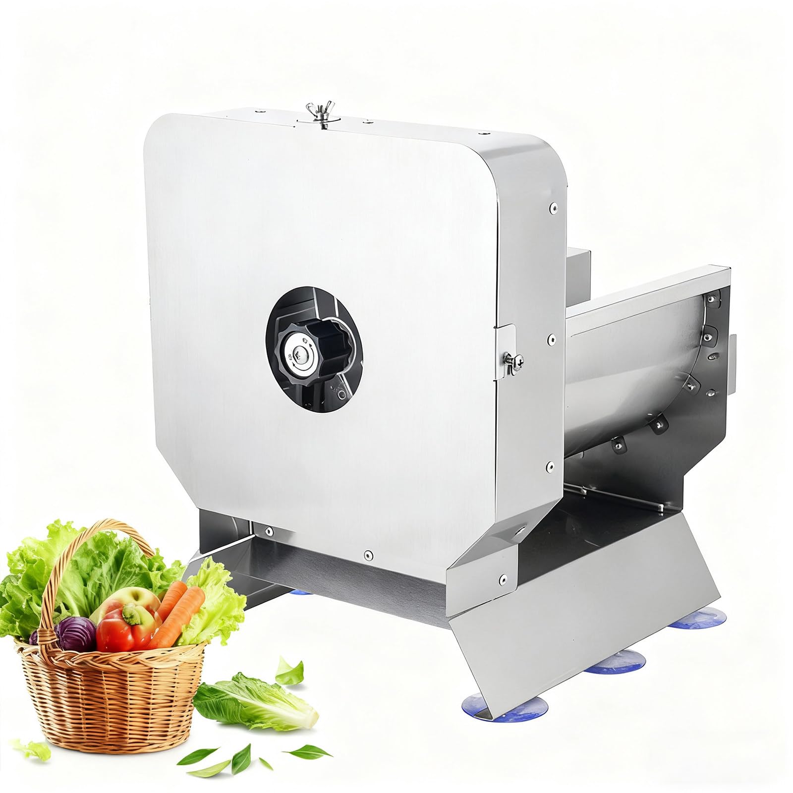 Cortador eléctrico de verduras de acero inoxidable con sistema automático de corte rápido