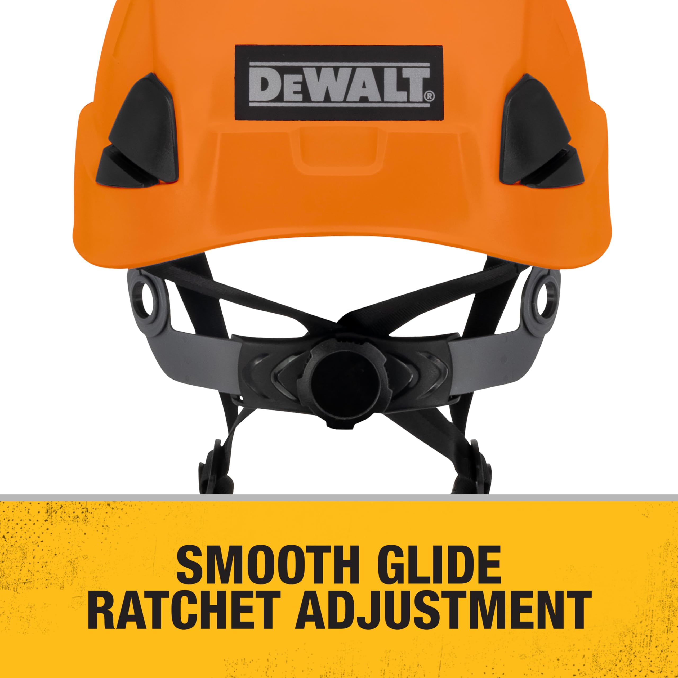 DEWALT DPG22V Casque de sécurité à cliquet ventilé Orange Type II Classe C 4 Points