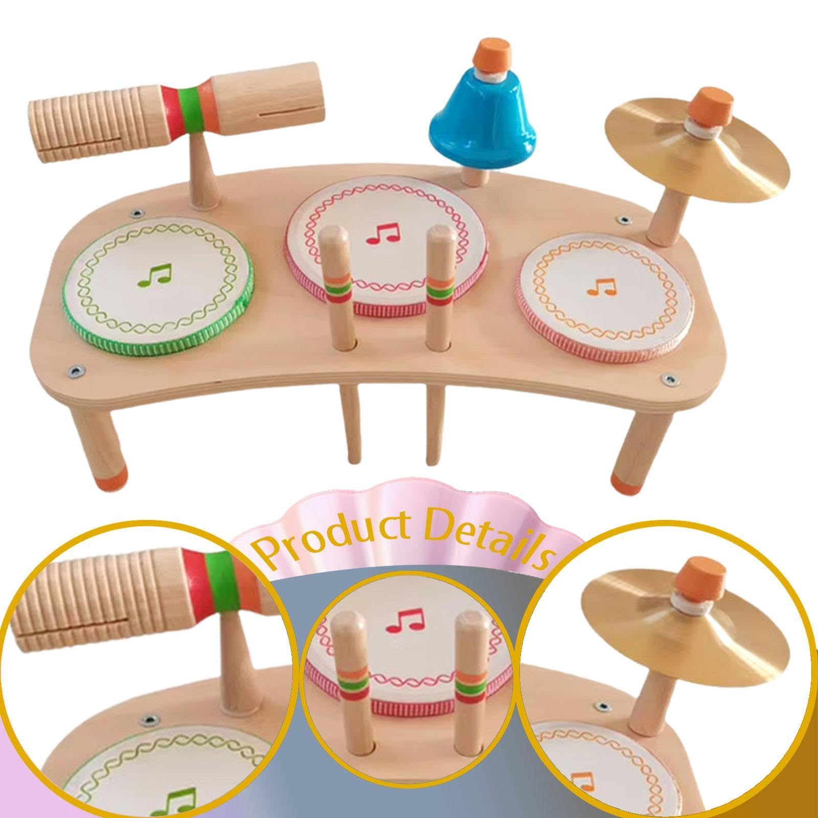 Set di Batteria per Bambini, Bomboniere, Strumento di Apprendimento Musicale, Giocattoli Educativi Sensoriali