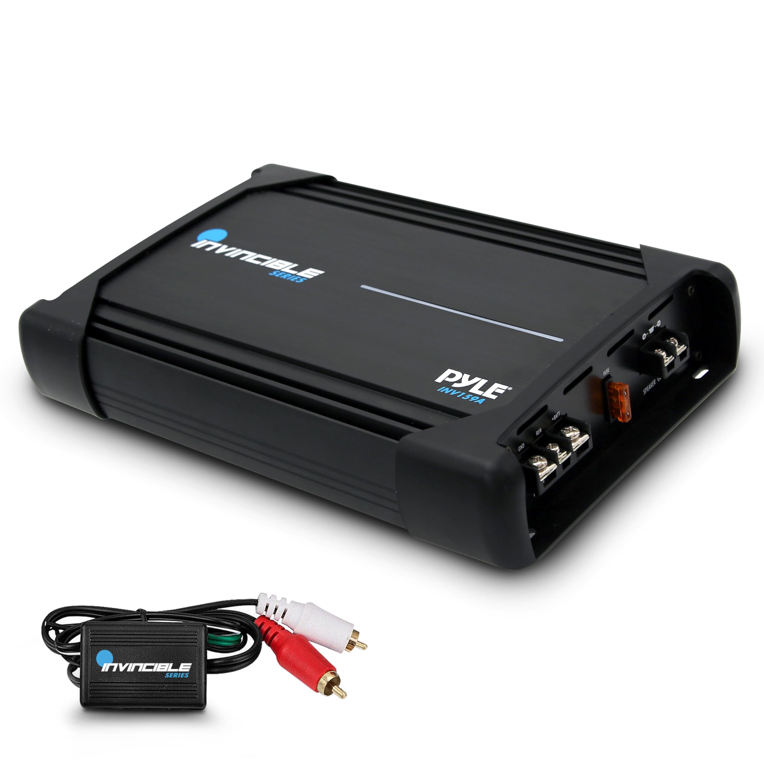 Pyle 3000W MOSFET Amplifier - 1-Channel Car Audio Amp, Class AB Mono Amplifier with Low Pass Filter, Bass Boost, Short Circuit Protection, RCA Terminals, Compact Design (12.36