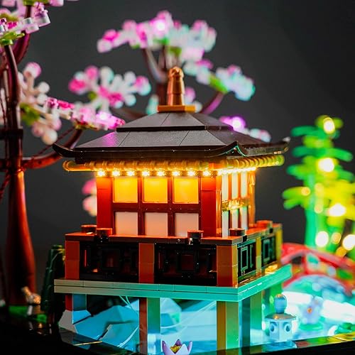 Miniatura 5 de Kit de luces LED para LEGO Tranquil Garden, juego de luces mejorado compatible con LEGO 10315 Icons Tranquil Garden, regalo creativo (modelo no
