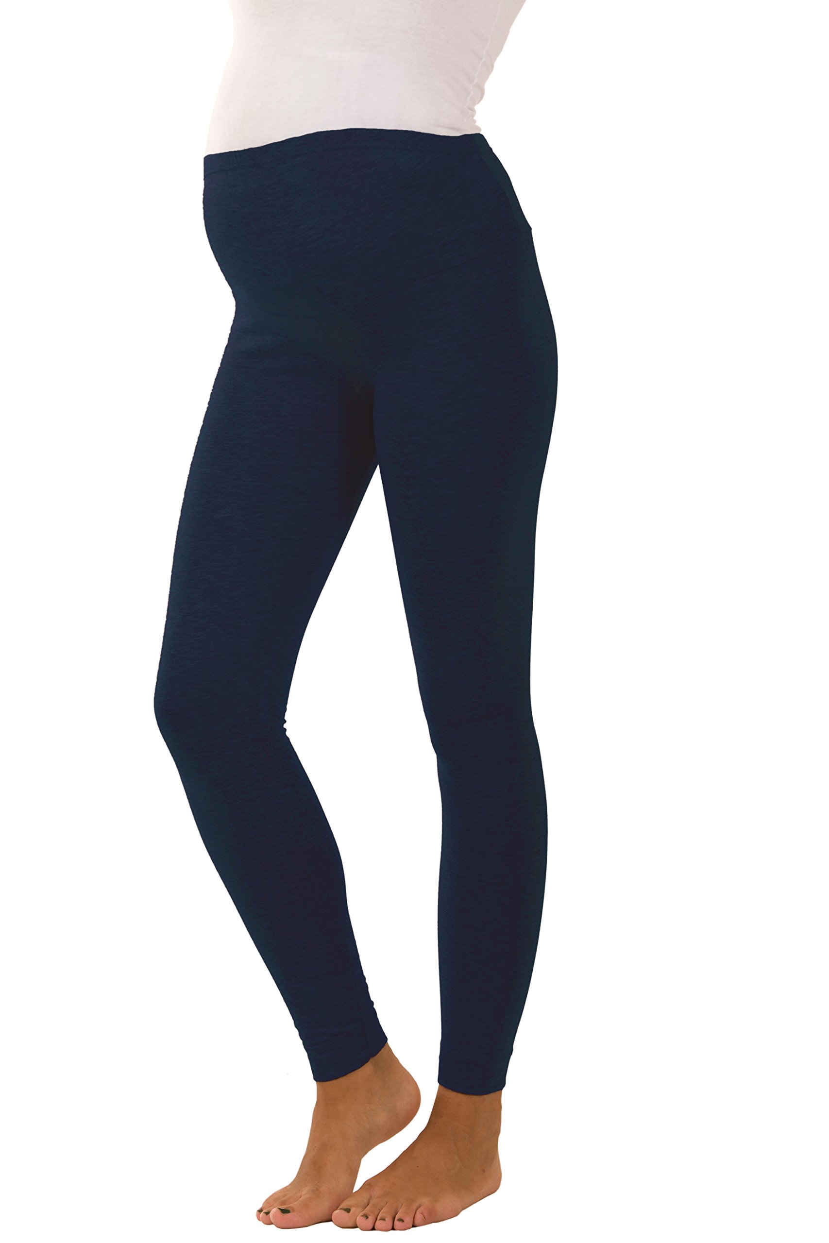 Premamy - Leggings für Mutterschaft, angepasst Modell, Zwei-Wege-Stretch-Baumwolle, prä-Post-Partum