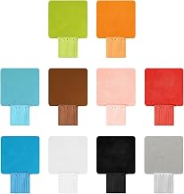 10 x Self-Adhesive Pen Holders, Self-Adhesive Pen Holder with Elastic Leather Strap, Pen Loop for Notebooks, Diaries, Tablets, Document Holder, 10 Colours