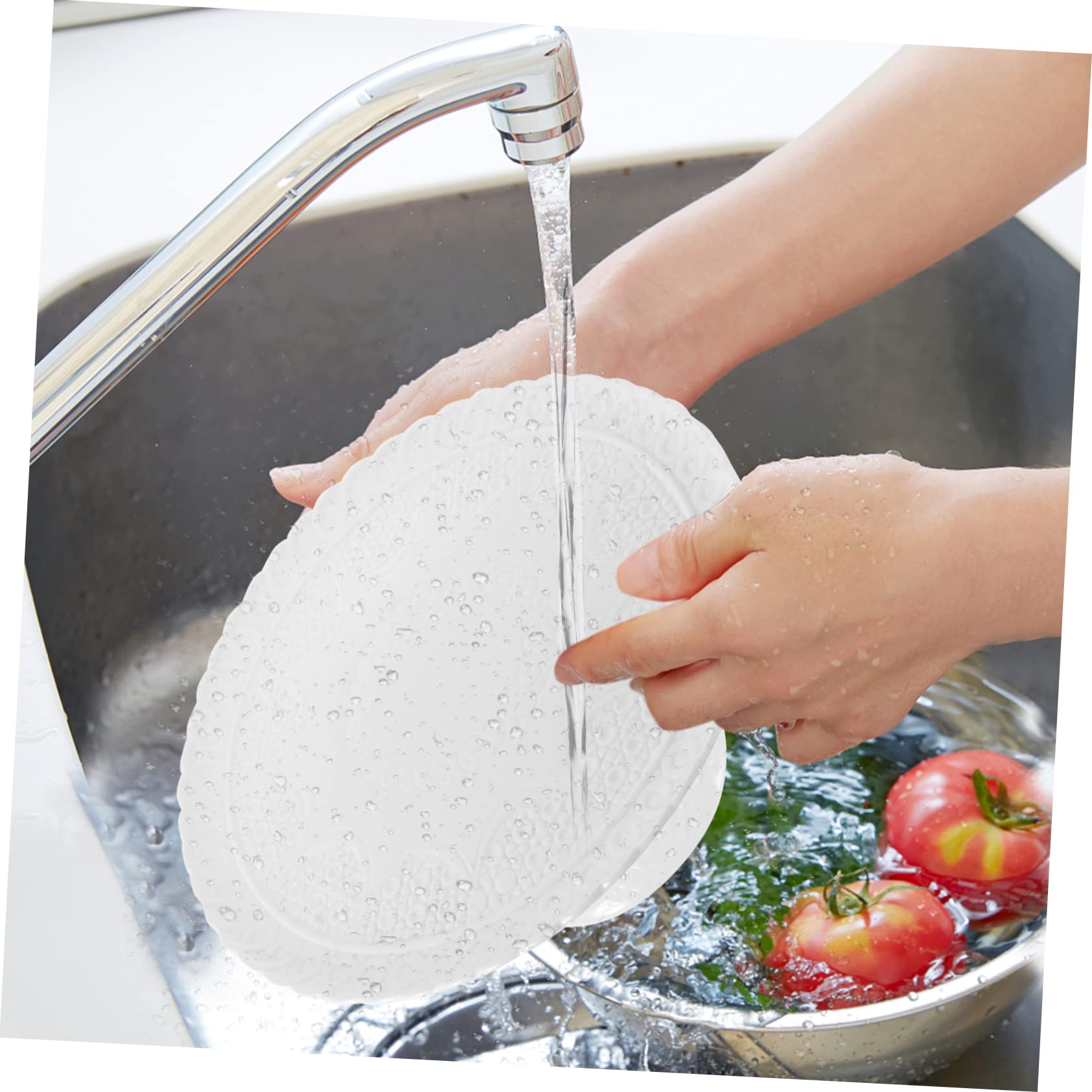 COLLBATH Alzatina per Torta in Ceramica Bianca, Vassoio Alto per Dolci | Design Semplice e Creativo, Resistente All’usura, per Servizio Tavola in Ristoranti e Cucine