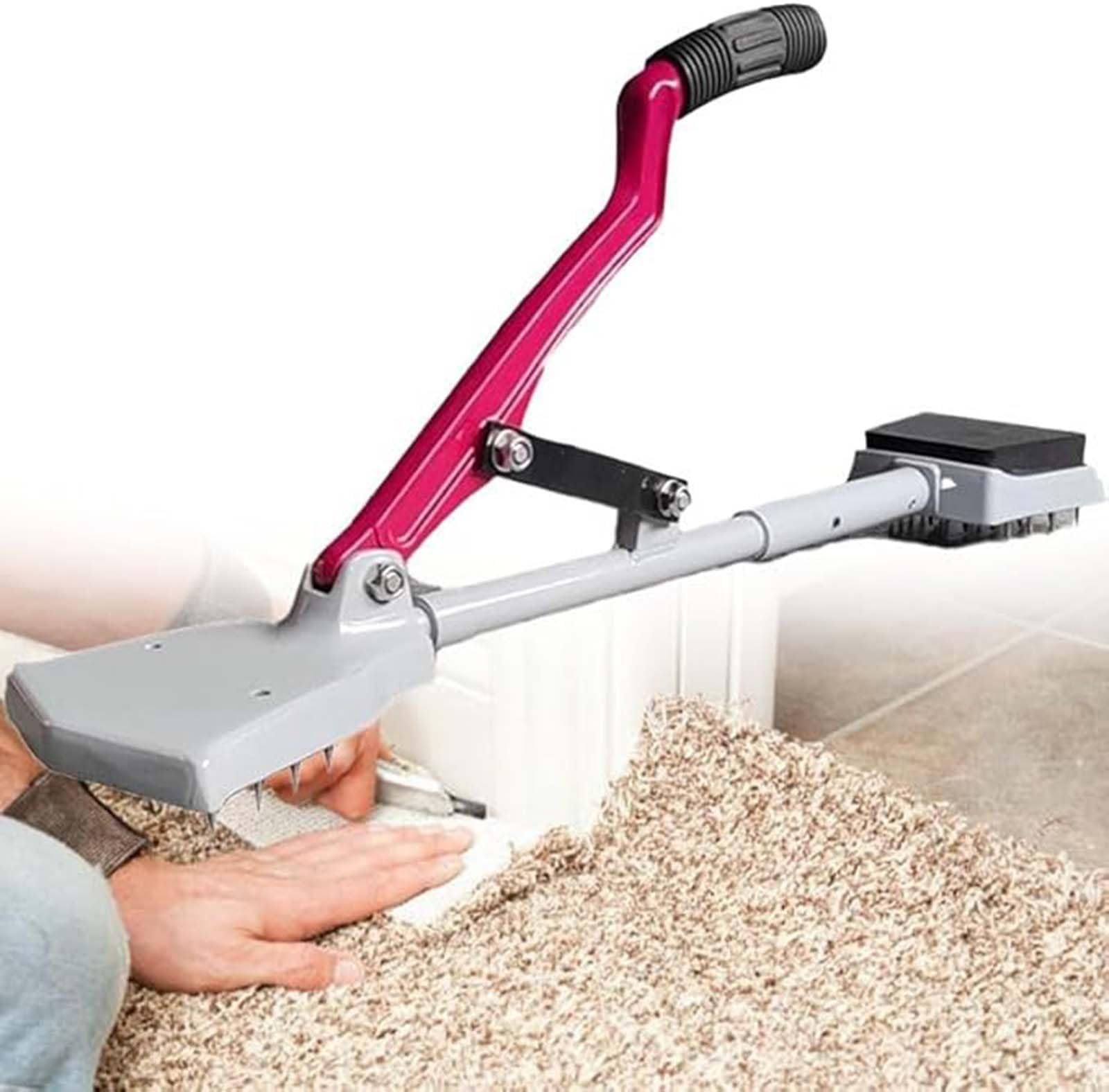 RQLSSSLMXJ Carpet Stretcher with Knee Protection: Durable Steel/Aluminum Construction for New and Old Carpet Installation