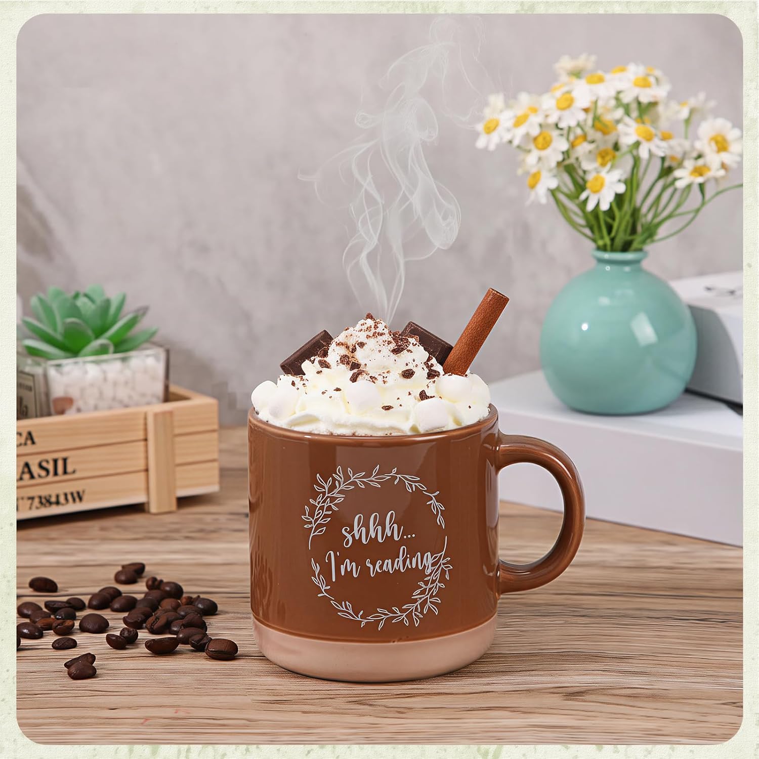 Book Lovers Gifts Included 13oz Ceramic Coffee Mug Spiral Journal Notebook Greeting Card Ballpoint Pen School Counselor Appreciation Gifts for Women, Educator Teacher, Librarian(30 Pcs,Fashion) - Image 7