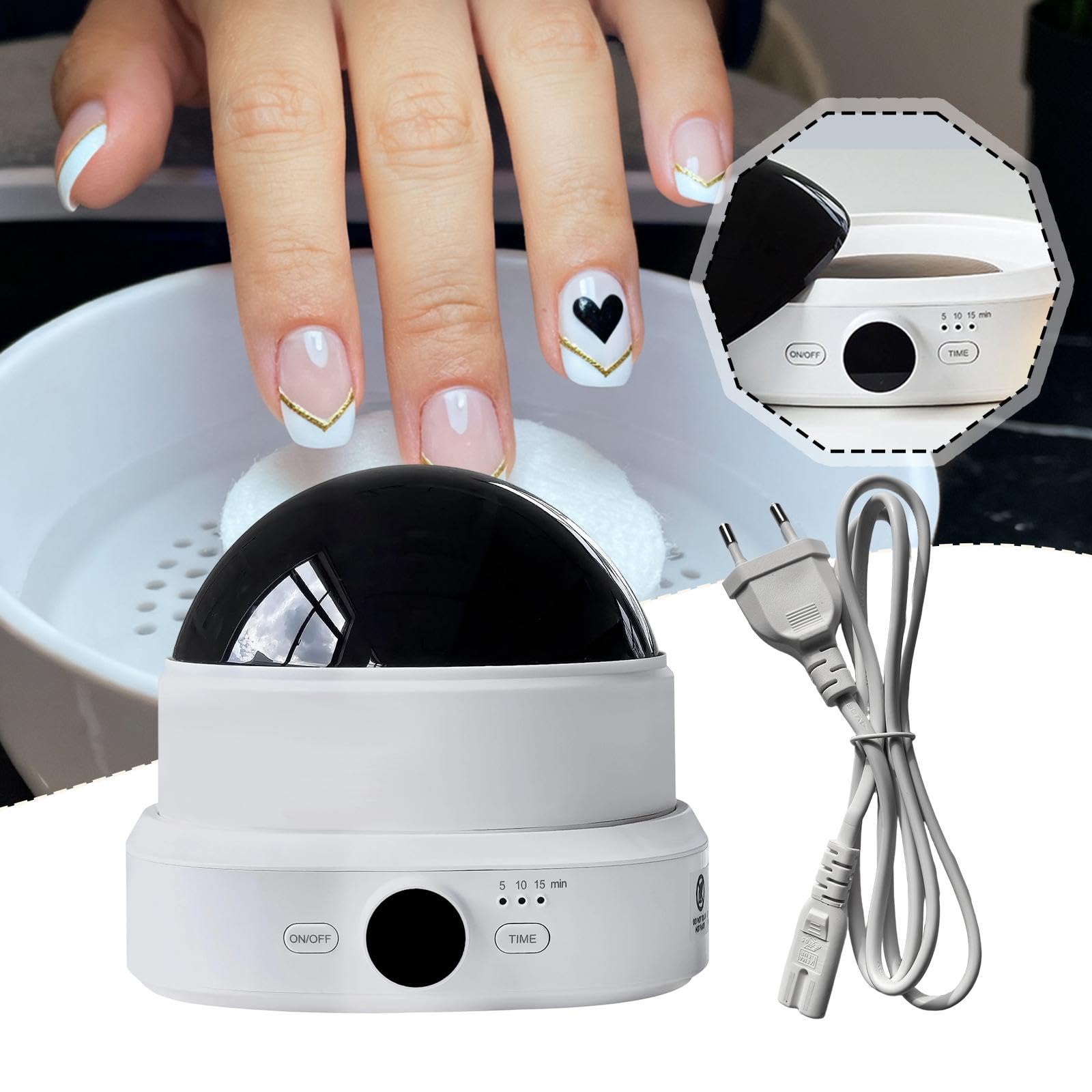 Bol de Trempage électrique pour Dissolvant de Vernis à Ongles pour Chaise