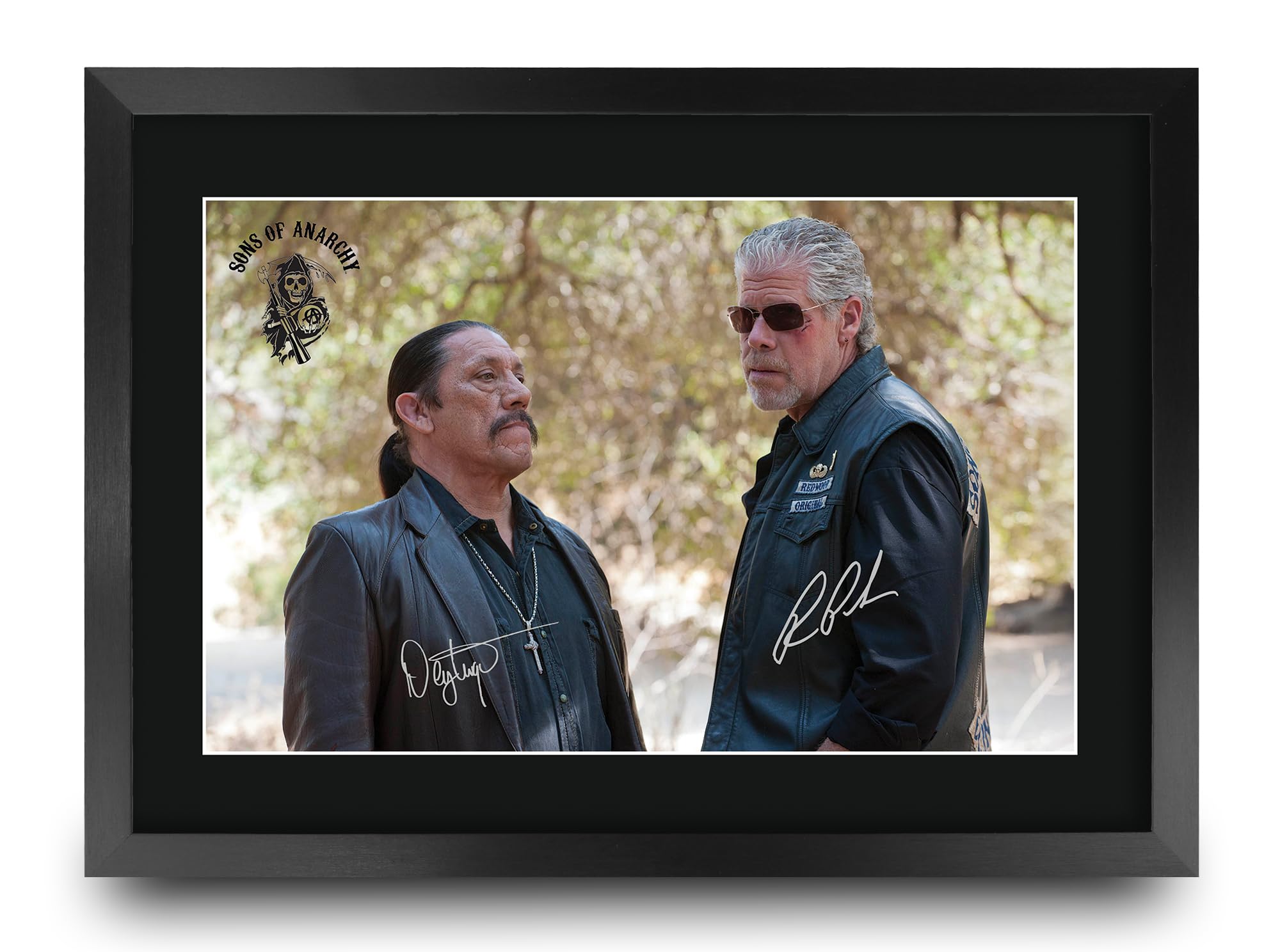 HWC Trading Sons of Anarchy Scene 1 Gifts Printed Signed Autograph Picture for TV Memorabilia Fans - A3 Framed