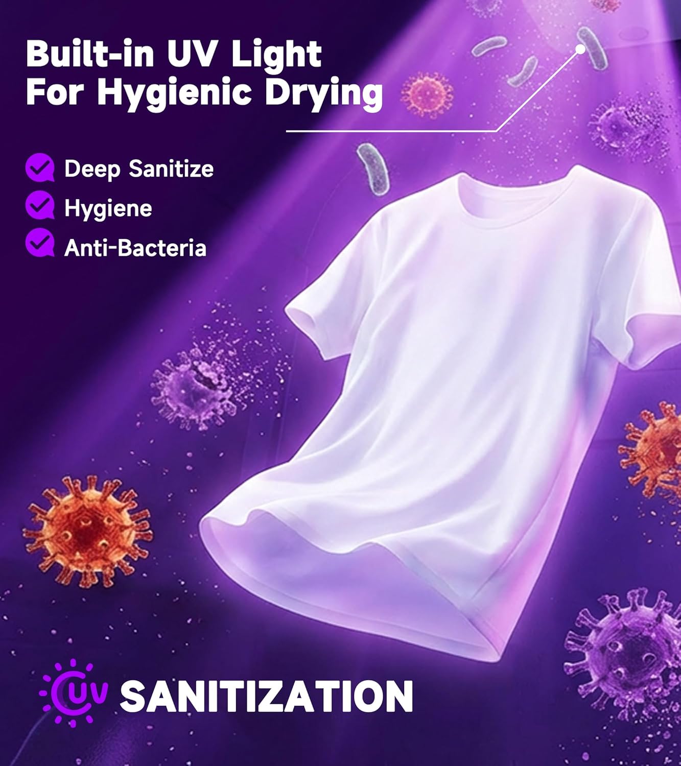 Portable Clothes Dryer, 600W Fast Drying Mini Dryer for Apartments, Travel and RV, Compact Quiet Machine with Remote Control, 3 Timer Settings and Foldable Dry Bag
