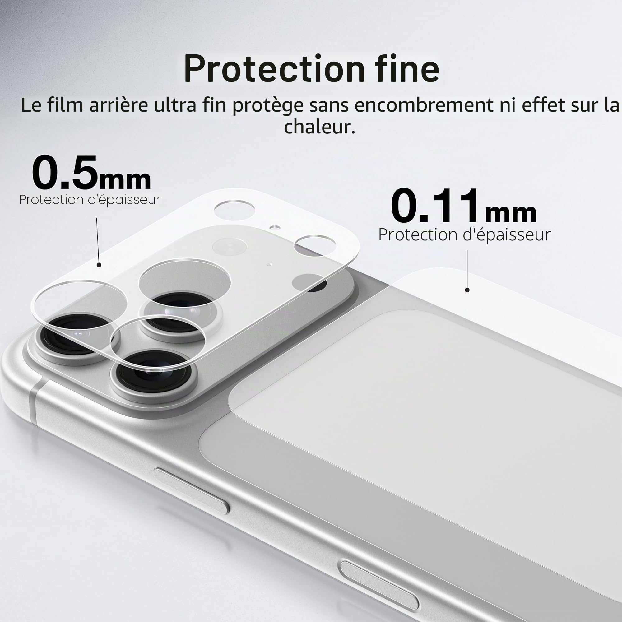 AMAZINGthing pour iPhone 17 [RADIX FullCover] Protection d’Objectif et Film Arrière, Film Mat Ultra Fin, Pleine Couverture, Résistant aux Rayures (Radix Full Cover Film Set - iPhone 17 Pro)