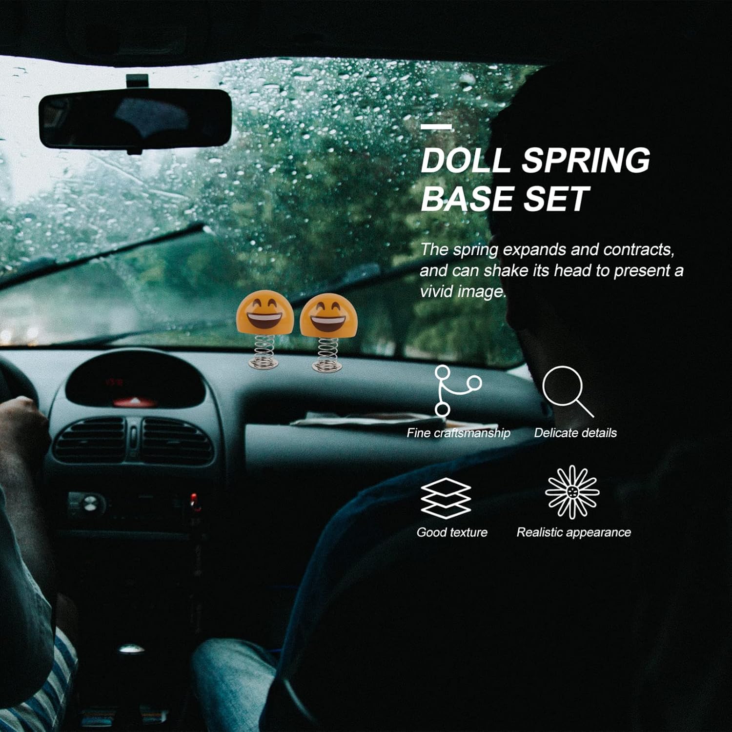 Healifty 10Pcs DIY Doll Spring Bases 0.90X0.78 Inch Dashboard Toy Bases for Car Decoration Shaking Doll Accessories for Crafts and Making