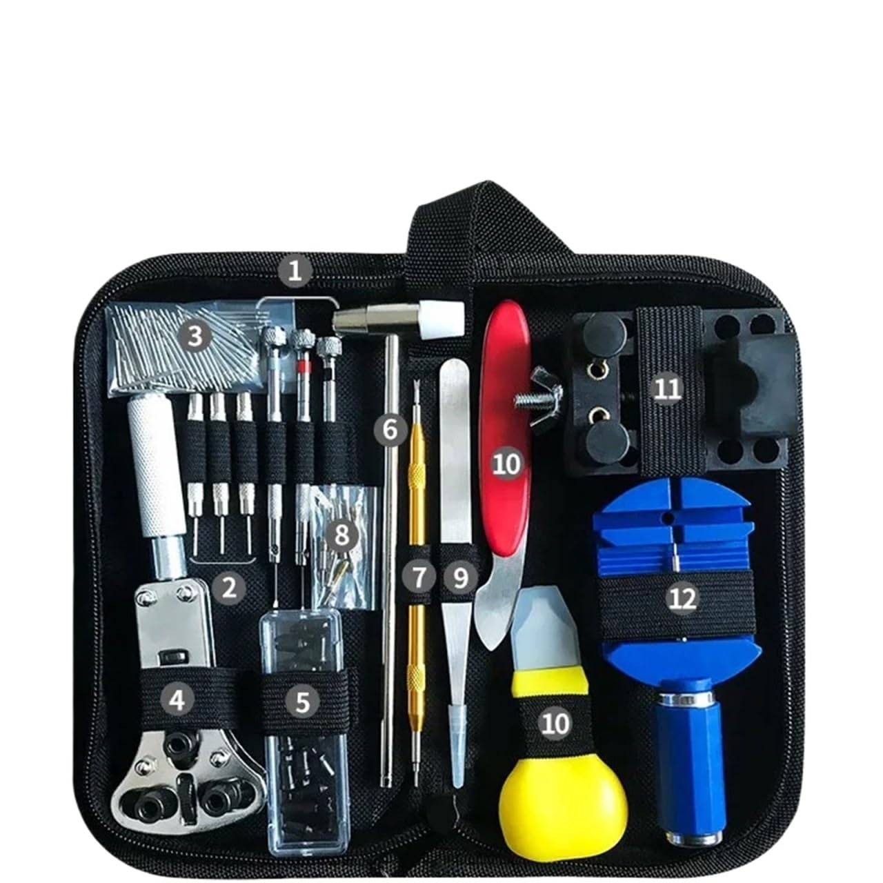 Kit De Reparación De Relojes Conjunto de herramientas de reparación de relojes, Kit de herramientas 147, PCS for reparación Manual del hogar, desmontaje de correa de reloj, Kit de herramientas de repa