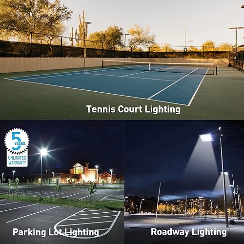 Miniatura 8 de OSTEK Luces de estacionamiento LED de 150W, accesorio de iluminación de área comercial al aire libre 21000LM - IP65 5000K LED Shoebox luz con