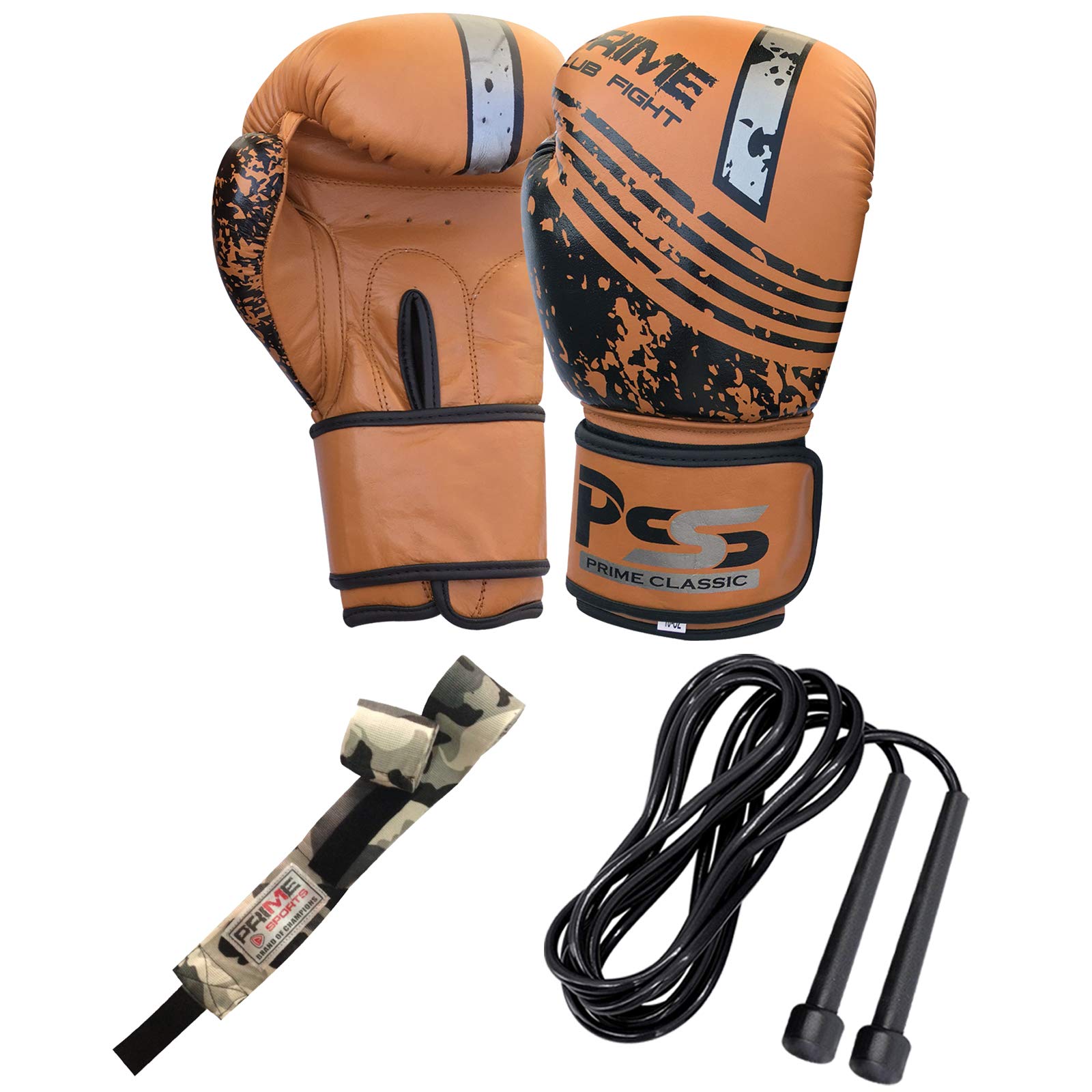 Gants de boxe cuir véritable protégeant les poignets avec bandages MMA - 8