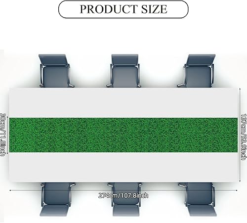 Miniatura 3 de Remagr 3 piezas de plástico para mesa de golf, camino de mesa de fútbol, deportes, cubierta de mesa desechable para baby shower, mesa de cumpleaños,