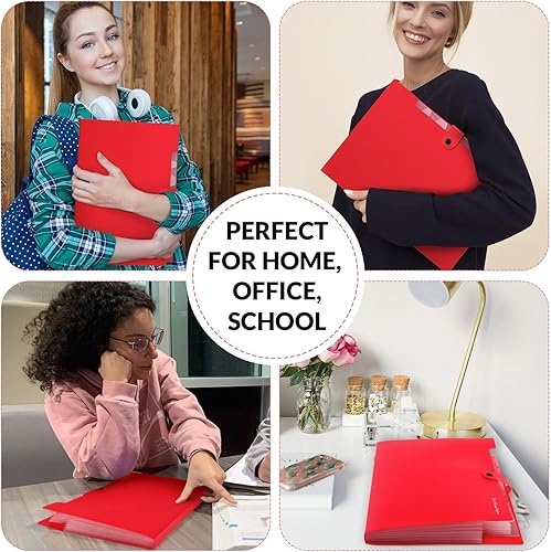 Miniatura 62 de SKYDUE - Organizador de carpetas de acordeón de 8 bolsillos, carpetas expandibles, organizador de documentos portátil, tamaño carta/A4, cierre a