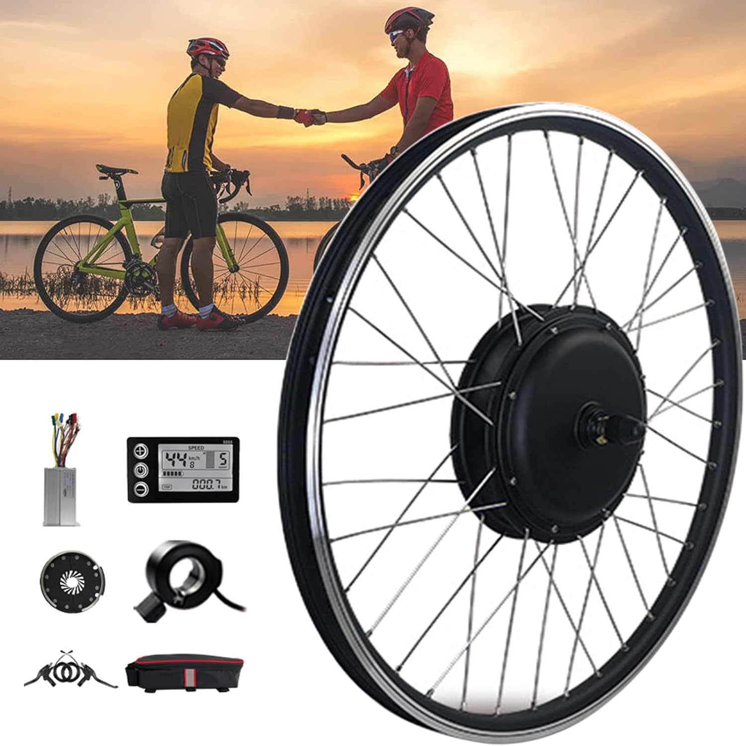 Amazon.co.jp Electric Bicycle Conversion Kit, 48V 1000W Front Wheel