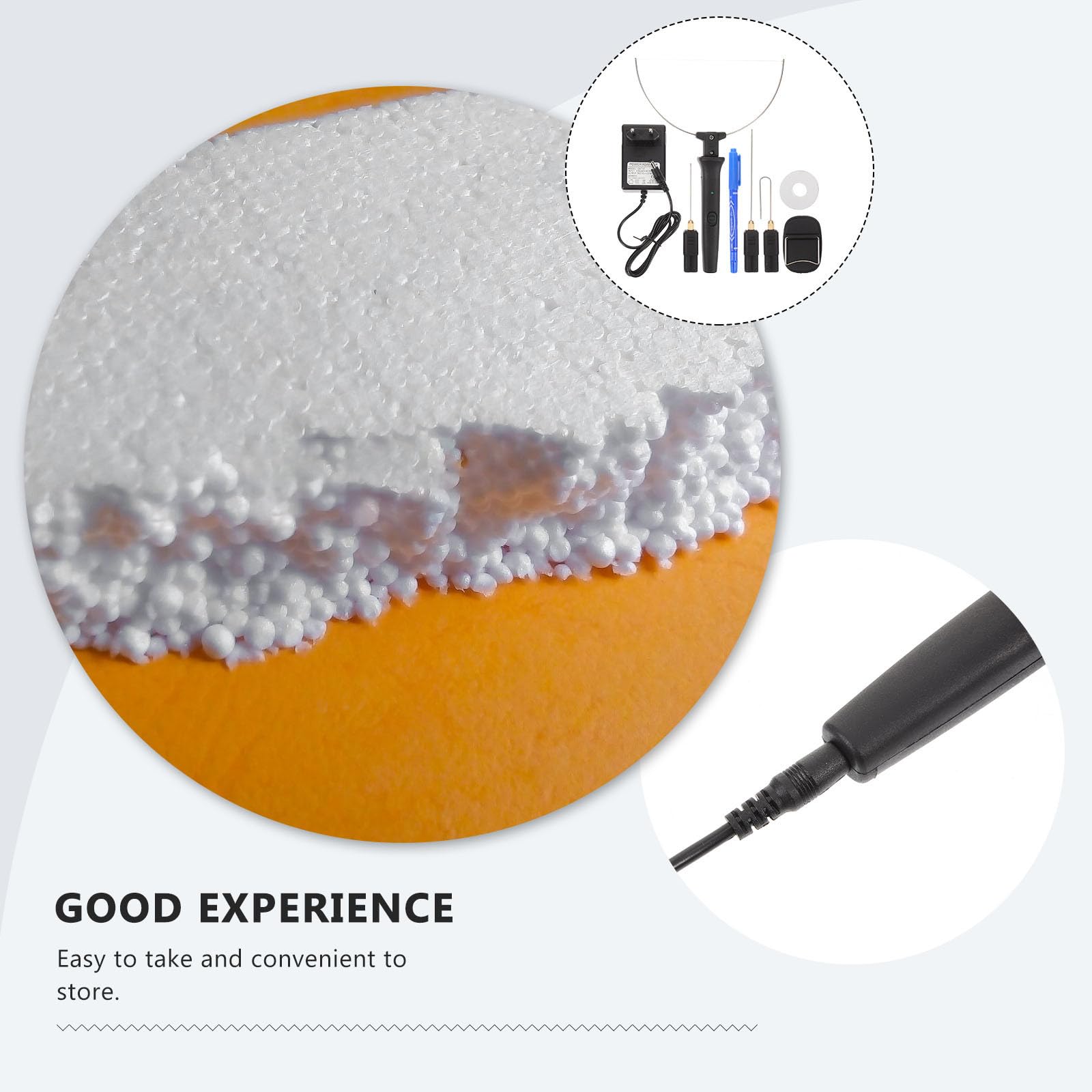 Zerodeko Coupe-Mousse Électrique 9 Pièces Kit 4-en-1 18w Fil Chaud, Outil de Découpe de Mousse Portable, 100-240v, Compatible Prise EU, pour Sculpture, Découpe de Plaques et Travaux