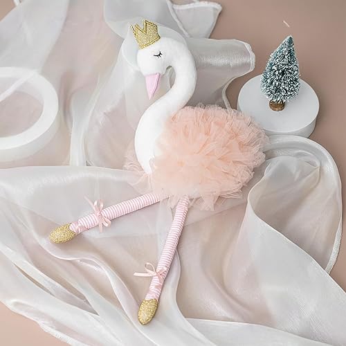 Miniatura 6 de Peluche de cisne de ballet para niñas, 12 pulgadas de alto, peluches para el día de San Valentín, animales de peluche de Pascua para niños