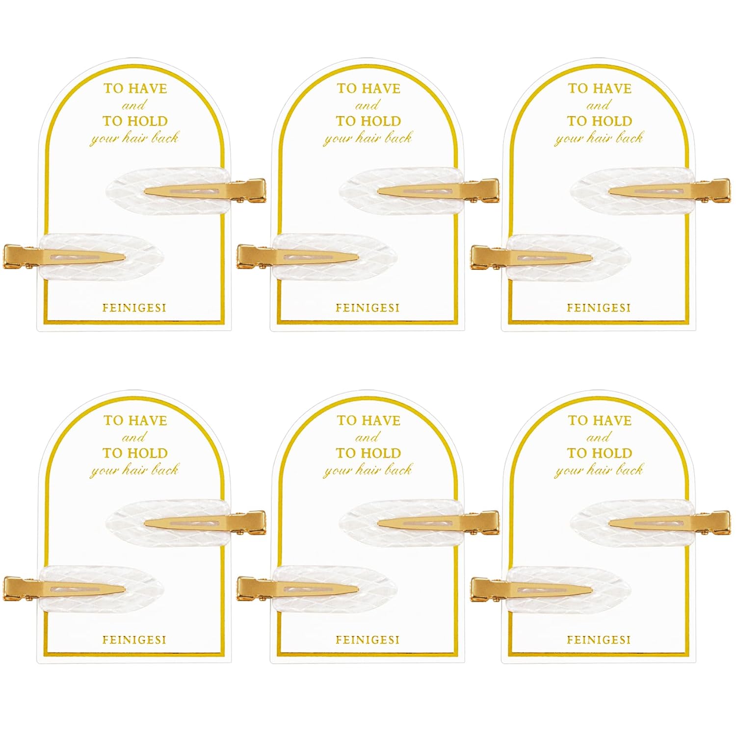Acrylic Resin Hair Clips - Creaseless Flat Clips for Bridesmaids