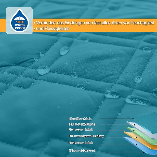 Foto 3 de 7 de SHUOJIA Manta Impermeable Perro, Funda De Sofá Grande Antideslizante