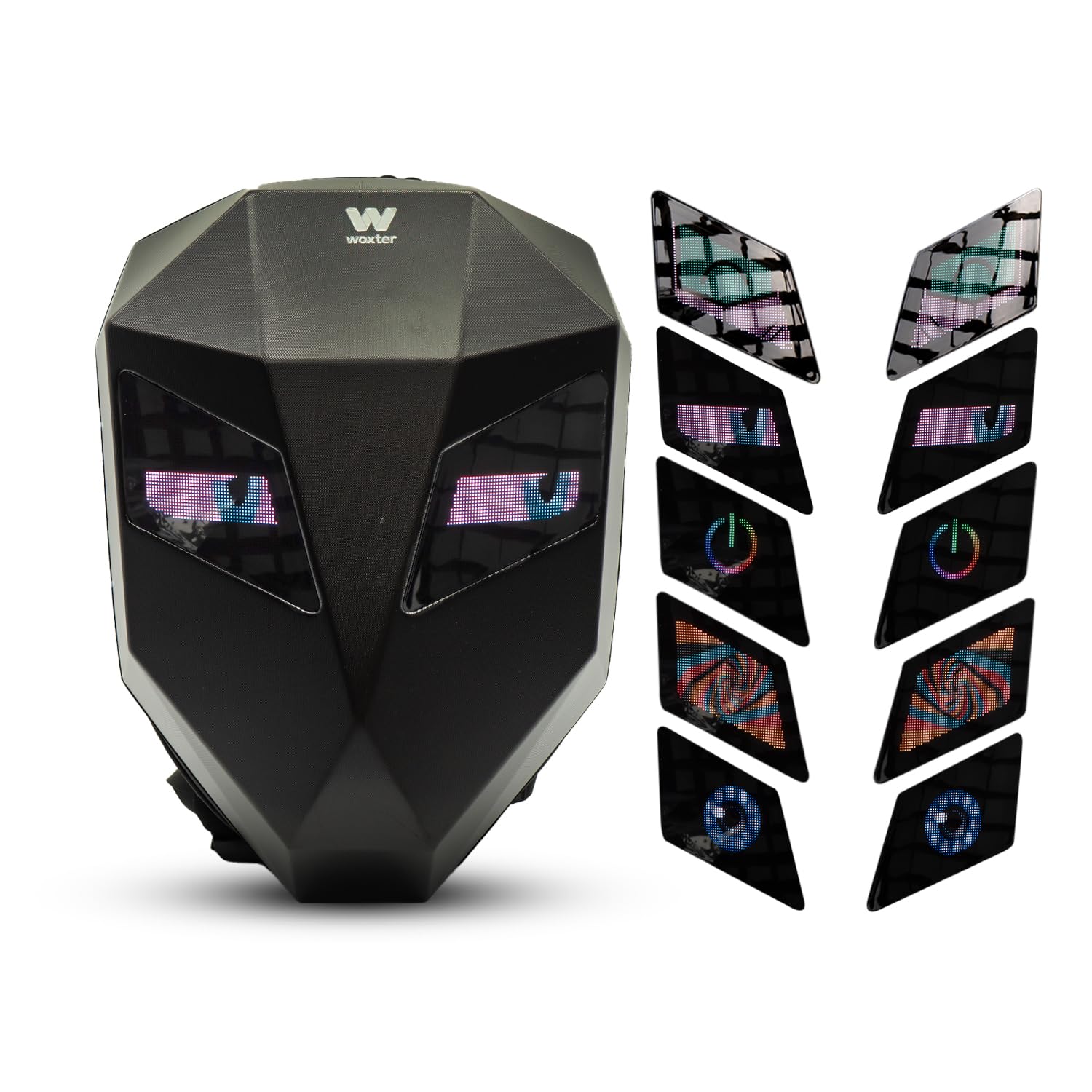 Woxter Mochila Led KNIGHT - Con Leds Programables, Compatibles con APP, Impermeable, Ciclismo, Moto y Patinetes Eléctricos, Bluetooth, Cascos. 30 litros de capacidad