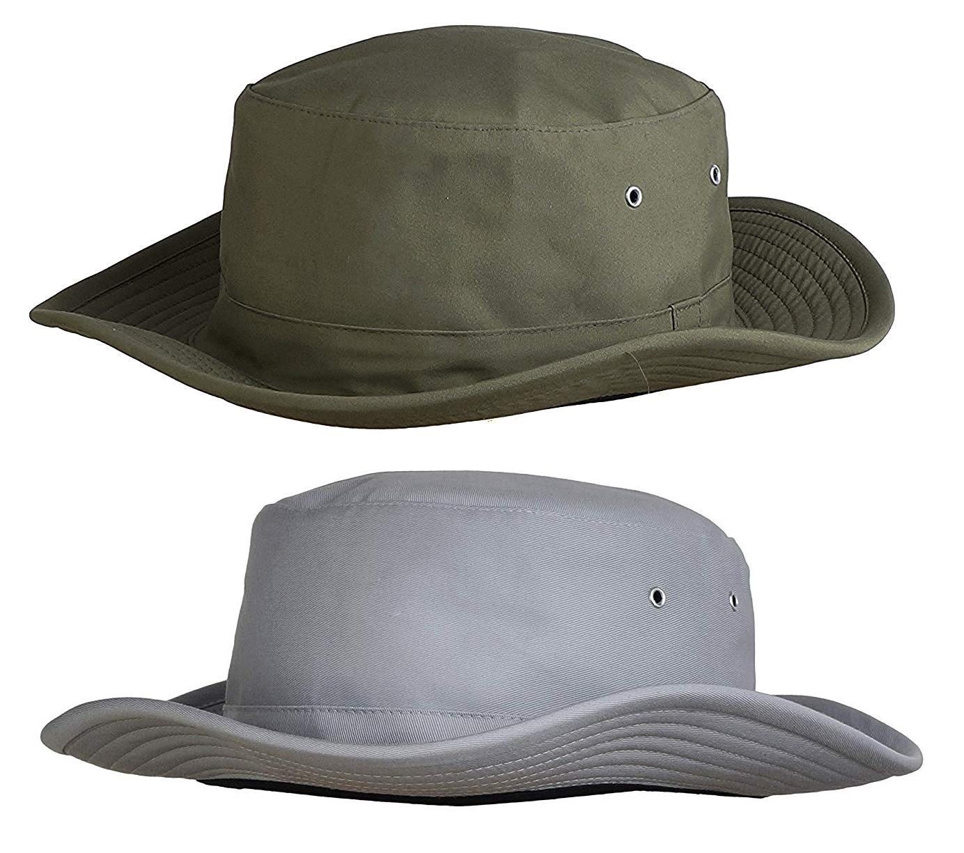 ZachariasMen's Cricket Umpire Hat Pack of 2 Green & Light Grey