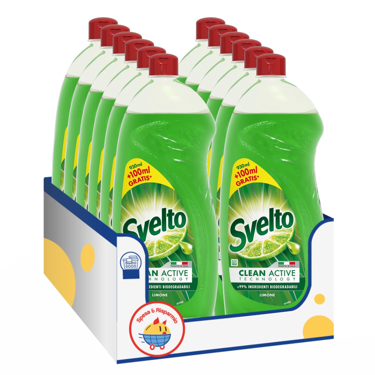 Detersivo piatti profumato al limone – Variazioni 4/8/12 Pezzi – Formato 930 ml (12, Pezzi)