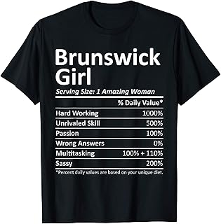 BRUNSWICK GIRL GA GEORGIA Funny City Home Roots USA Gift T-Shirt