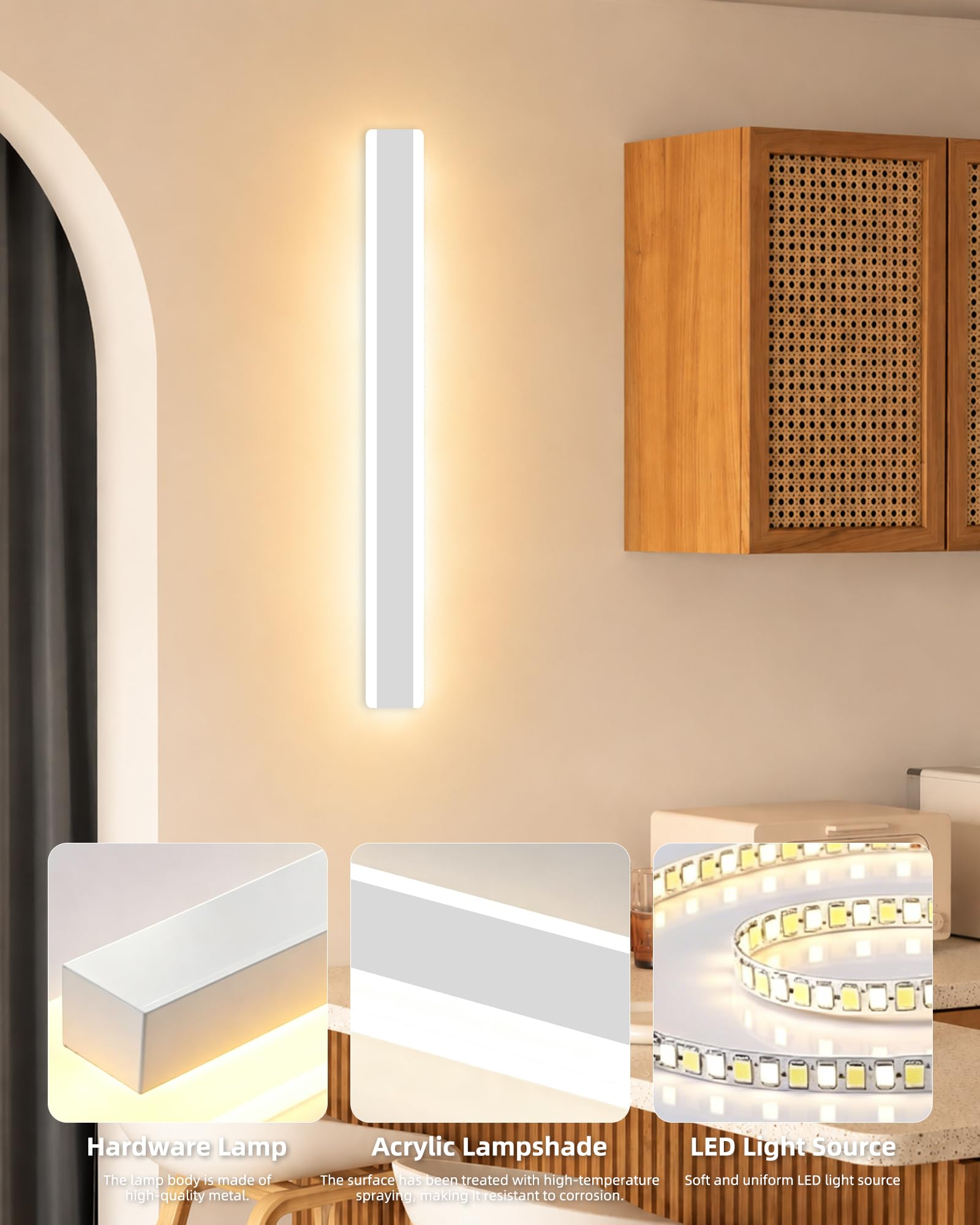 LED Wandleuchte LED Innen Moderne,Wandlampe LED mit Fernbedienung