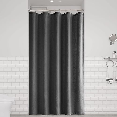 Miniatura 118 de Naturoom cortina de ducha de 36 pulgadas - cortina de ducha estrecha para espacio pequeño, de medio tamaño, de lino verde ultra gruesa, juego