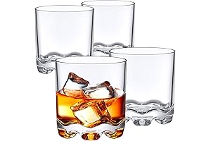 Amazing Abby - Whistly - 10-Ounce Plastic Whiskey Glasses (Set of 4)