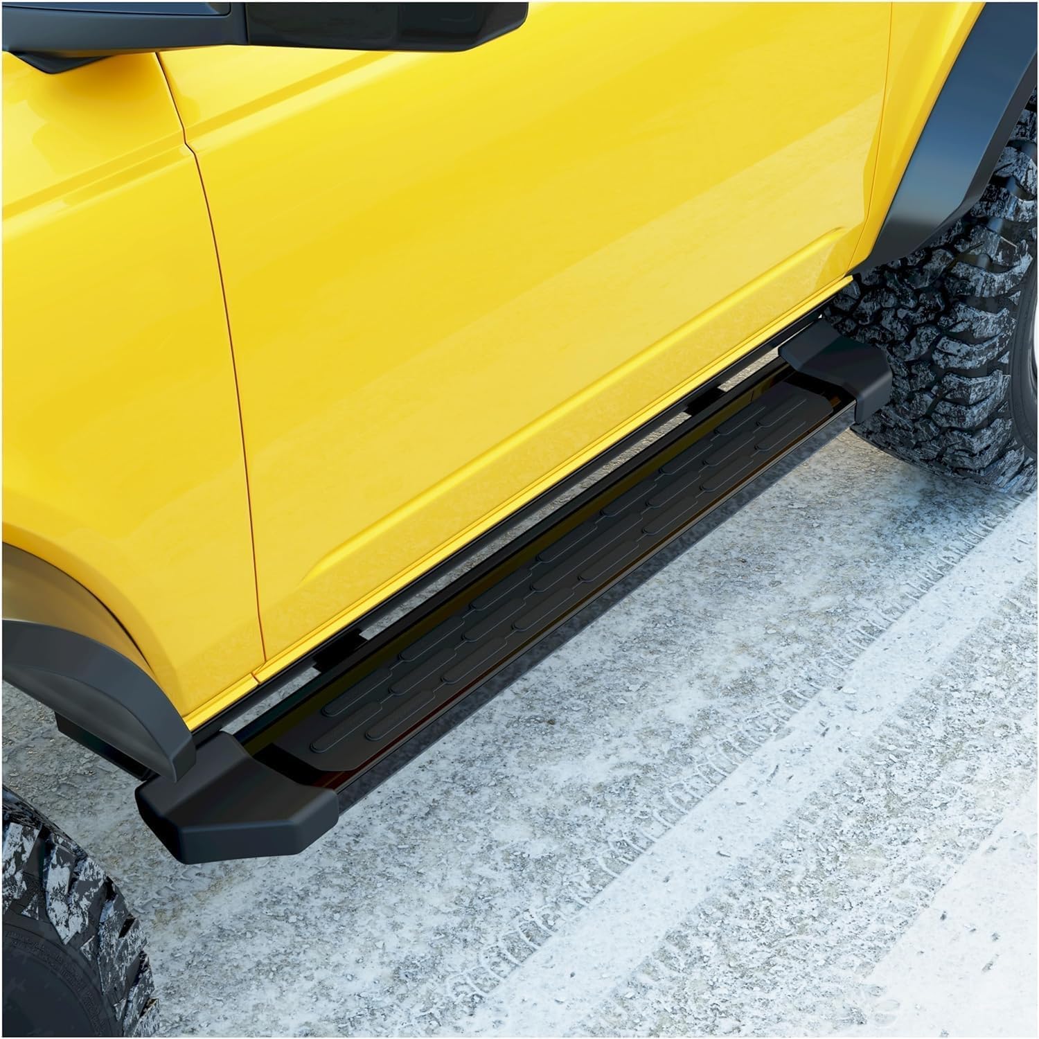 KUAFU Running Board Compatible with 2021-2024 Ford Bronco 2 Door Aluminum Side Step Bar Nerf Bar Powder Coated Black