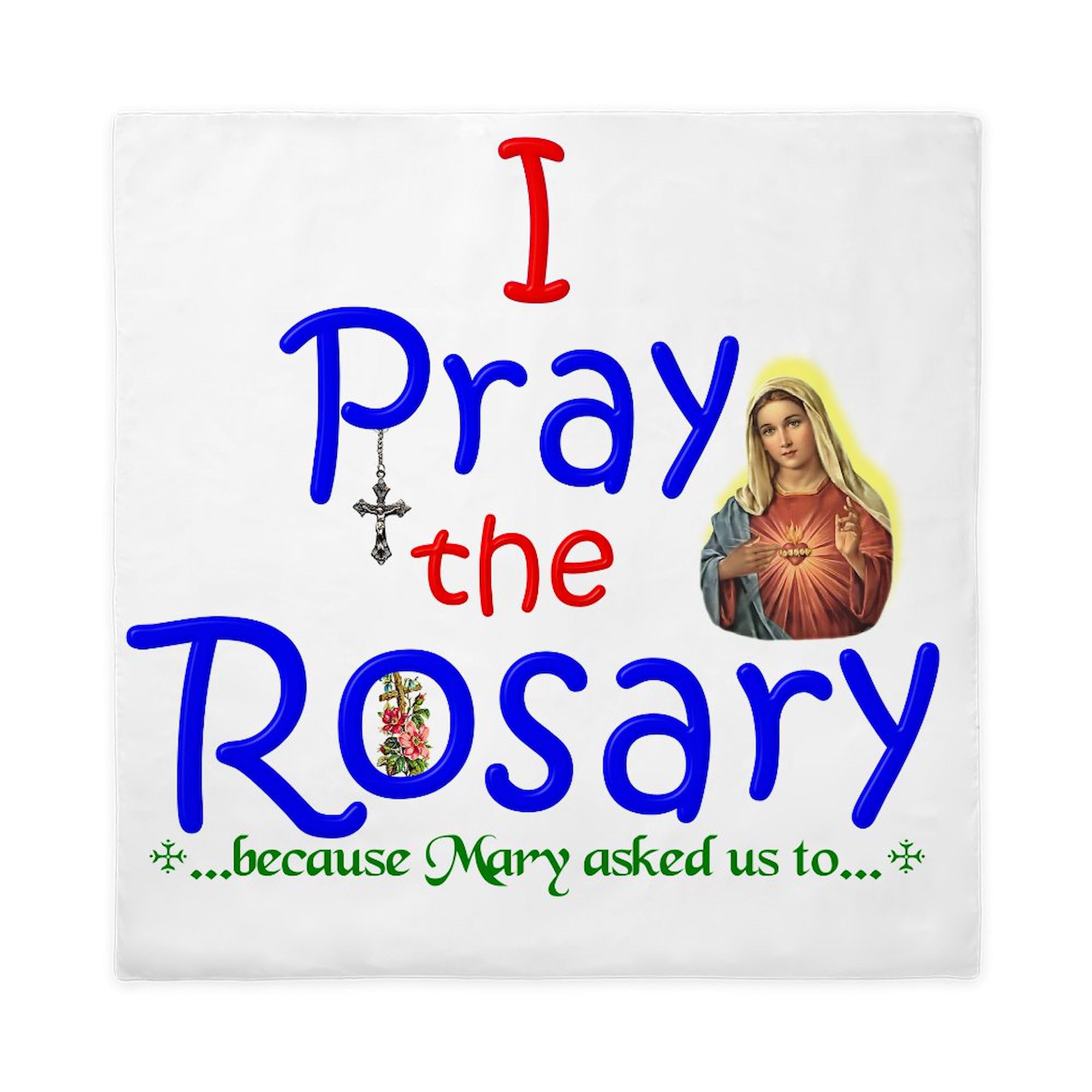 CafePress Pray22X22 Queen Duvet Cover, Printed Comforter Cover, Unique Bedding