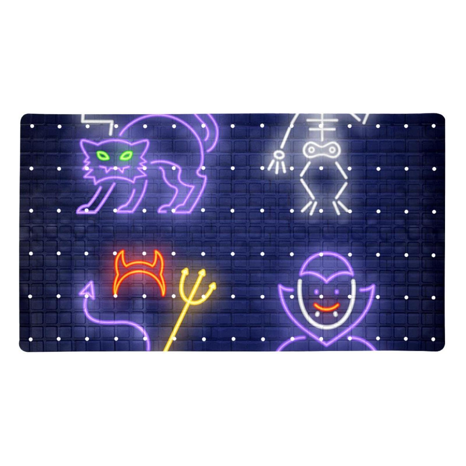Tapis de bain antidérapant Halloween squelette 40x71 cm avec ventouses