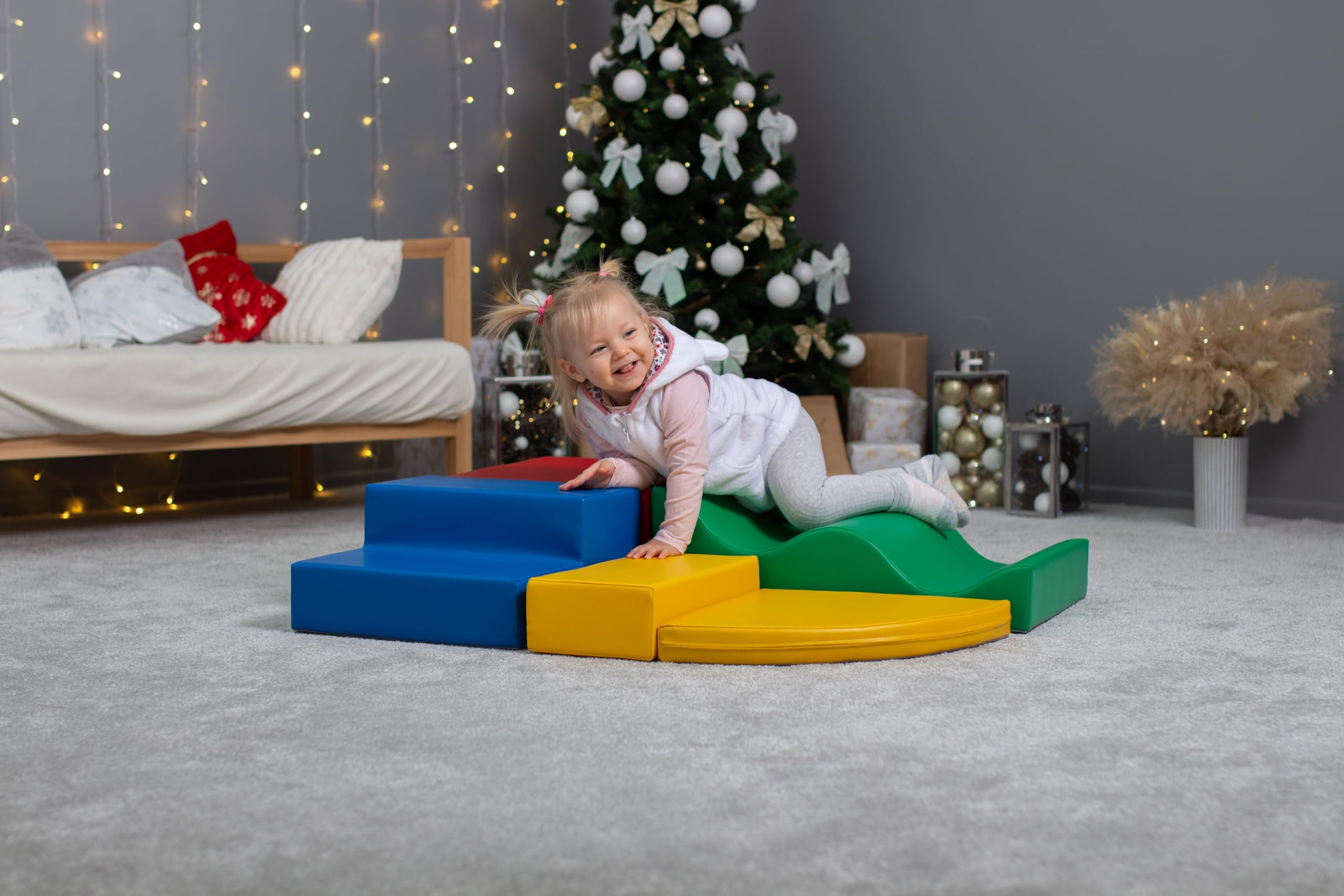 Set 6 Blocchi Di Schiuma Giganti Per Bambini - Costruzioni Multicolore Per Arrampicata E Gioco Sicuro