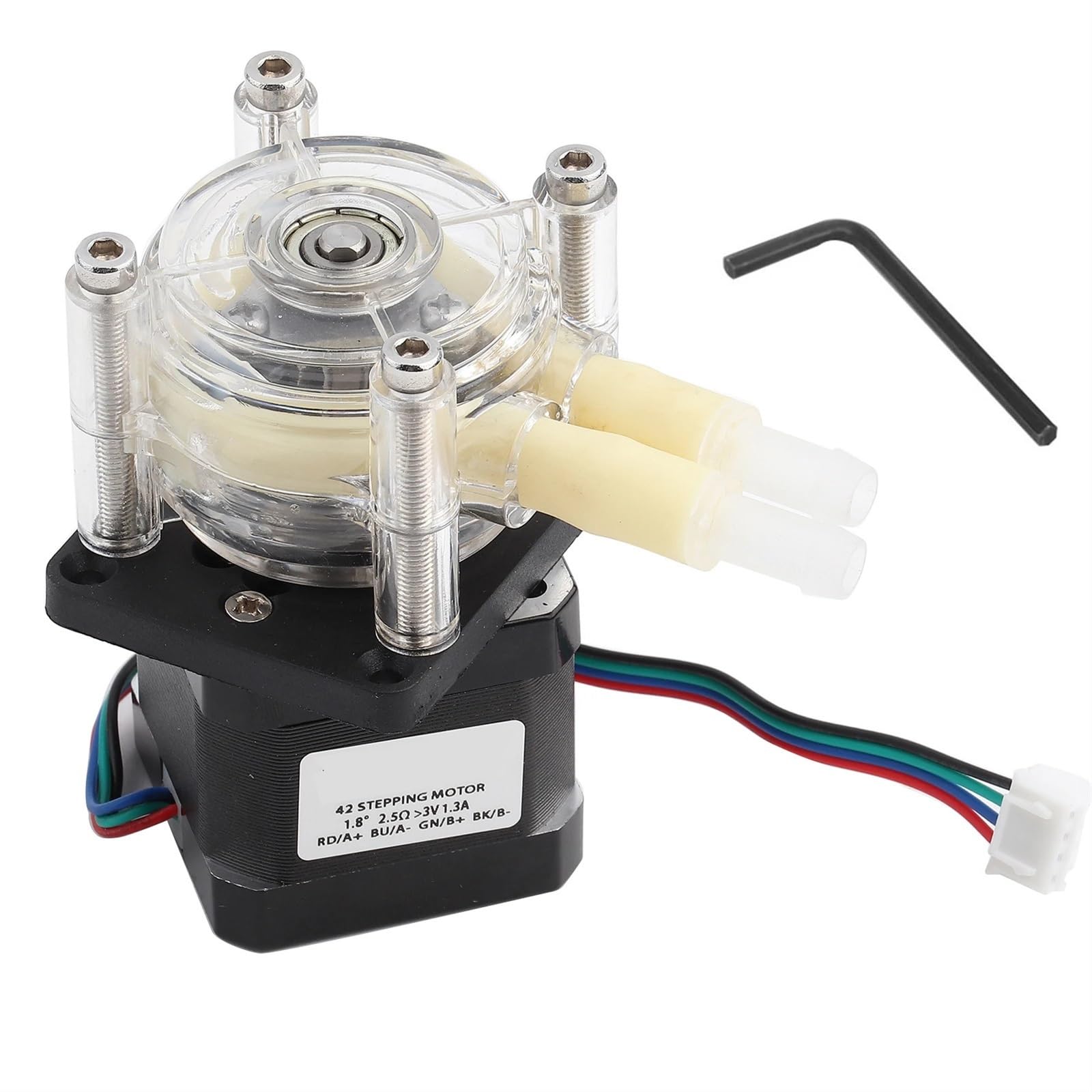 Bomba peristáltica de 6 a 30 V con motor paso a paso de gran caudal, tubo de bomba peristáltica de vacío for acuarios, laboratorios, análisis de agua