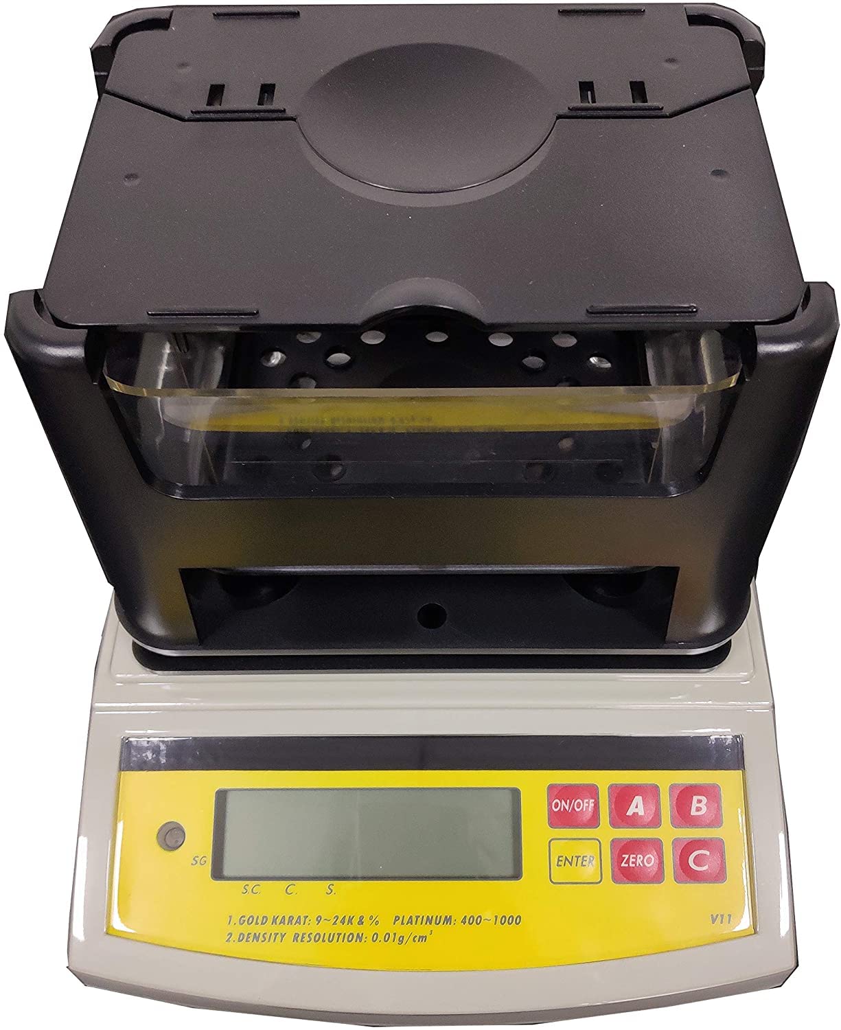 YFYIQI Precious Metal Purity Tester Digital Gold Density Meter Gold Purity Analyser Gold Karat Measuring Device for Jewelry Testing Center with Maximum Weight 600g Density Resolution 0.001g/cm3
