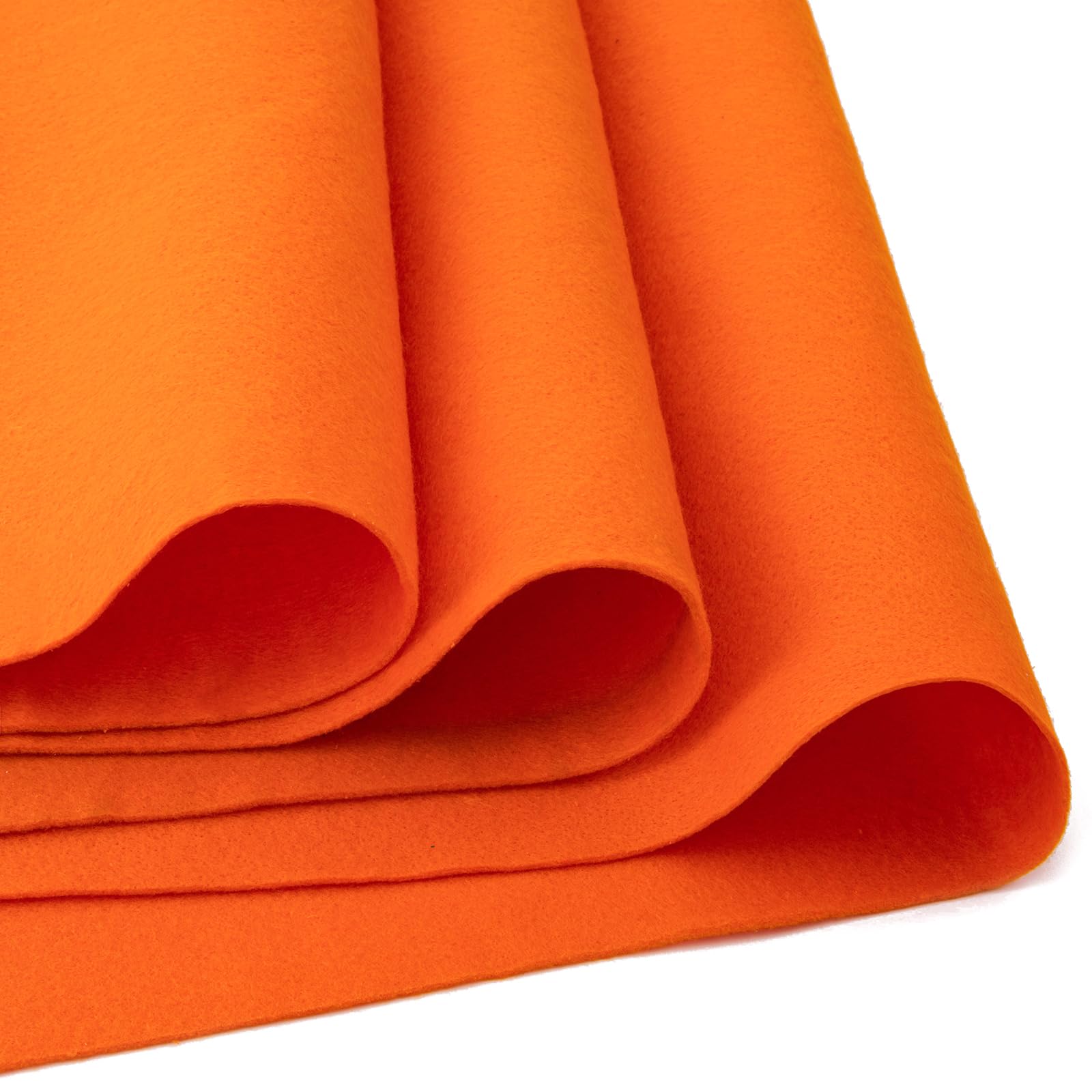 HaoFeiJH Orange Felt Fabric 36" X 36"(1 Square Yard) 1.6mm Fabric Sheets Soft Woven Acrylic Craft Felt by The Yard for Sewing DIY Art Craft Project Decorations