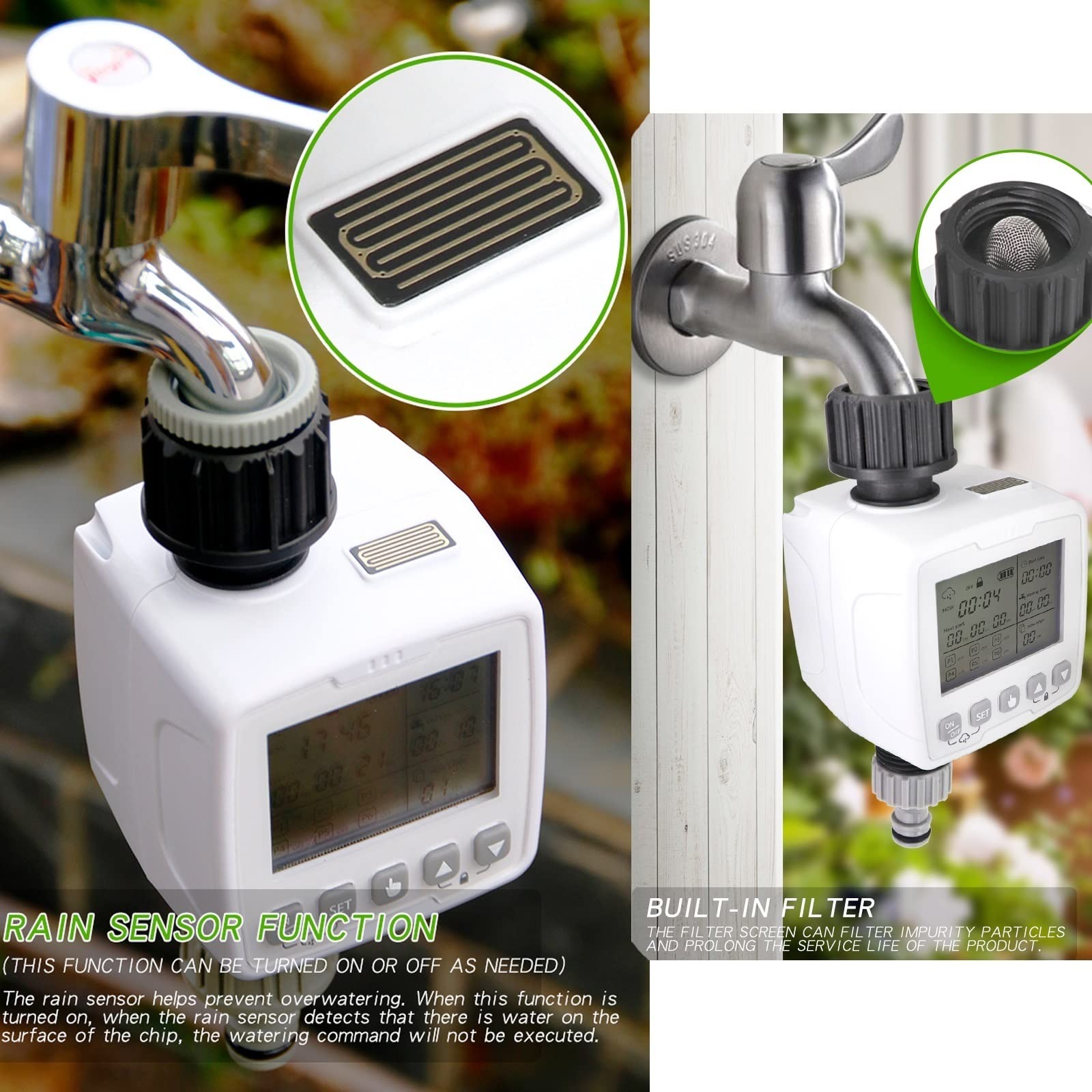 Kit di irrigazione a goccia automatica di irrigazione automatica Home Drip Drip Irrigation Kit System Sprinkler con controller intelligente for il giardino bonsai interno per Piante in Vaso da Esterno