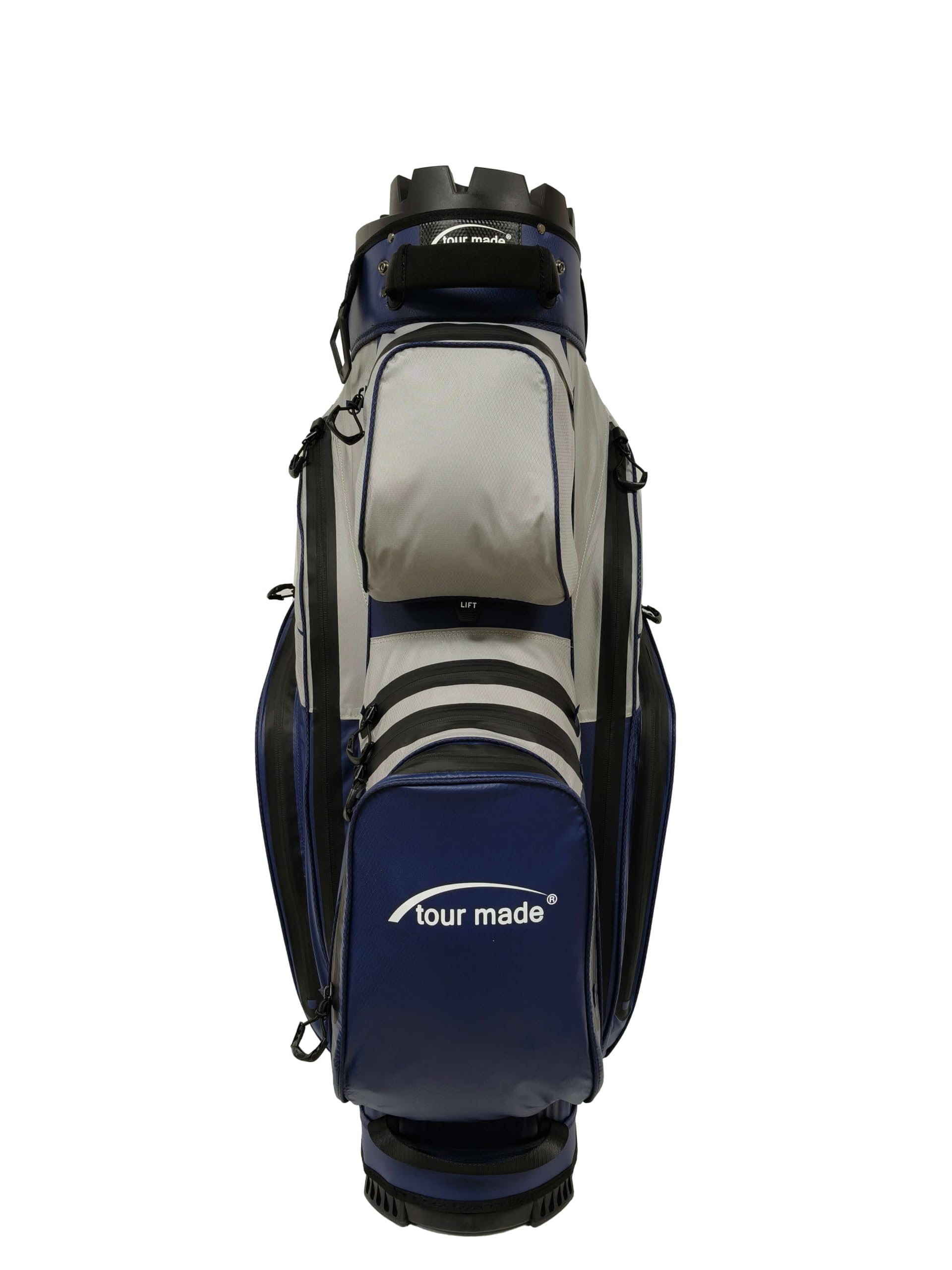 Tour Made Organizer Golfbag wasserdicht Herren & Damen I kein Schlägerklappern Dank Silencer I durchg. Schlägerbahnen bis zum Boden I große Kühltasche