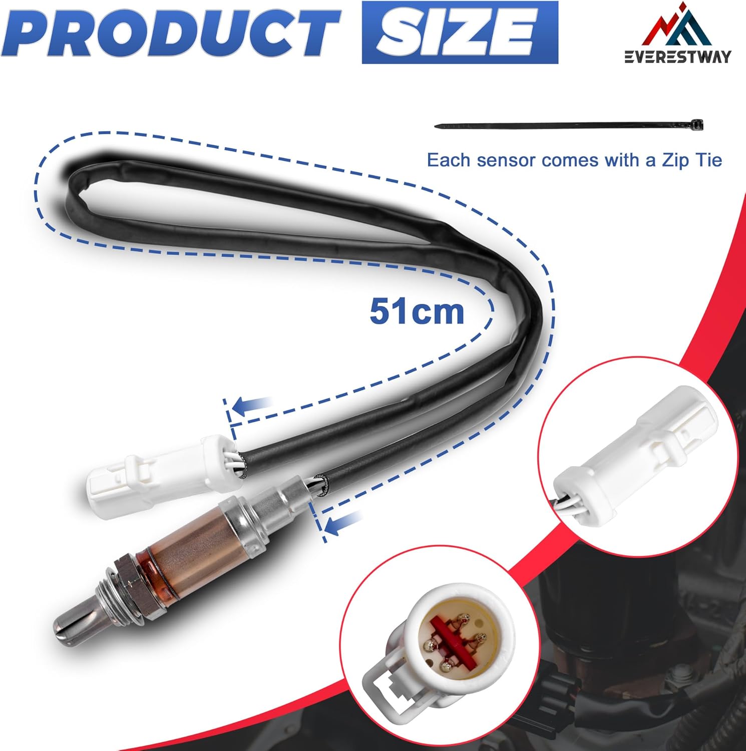 11171843 15717 Oxygen Sensor Upstream or Downstream Compatible with Ford F150 E150 E250 Explorer Mercury Lincoln Mazda 4 PCS