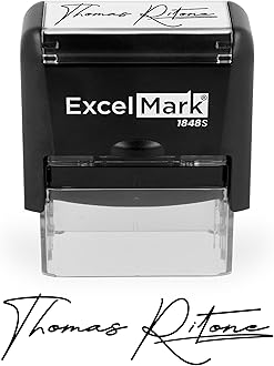 ExcelMark Custom Signature Stamp - Self Inking - Medium