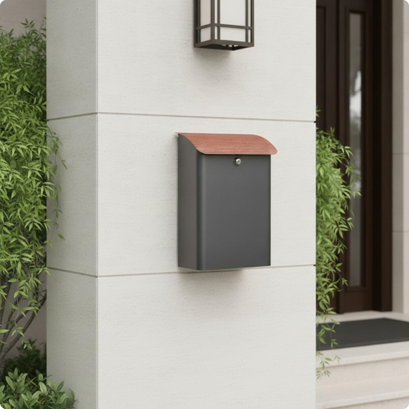 kowaku Cassetta per Consegne da Parete Pratica | Bloccabile, Cassetta Postale con Serratura Frontale, Facile Installazione, per Casa, Ingressi