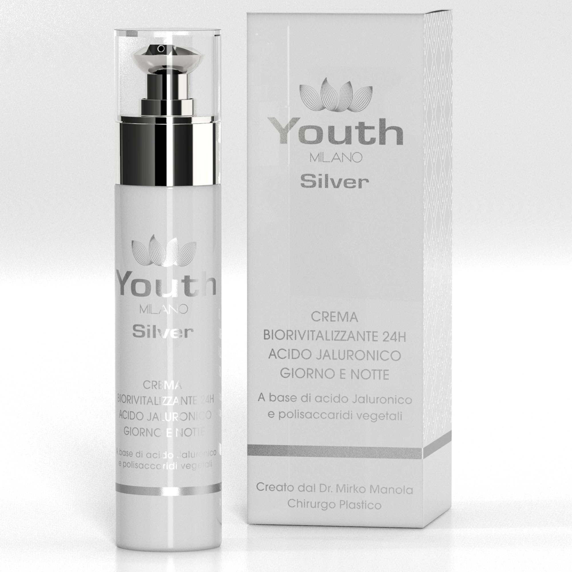 Crema Viso Idratante Biorivitalizzante 24h Giorno e Notte con Acido Ialuronico, Burro di Karité e Trehalose | Crema Viso Elasticizzante Nutriente con Effetto Lifting